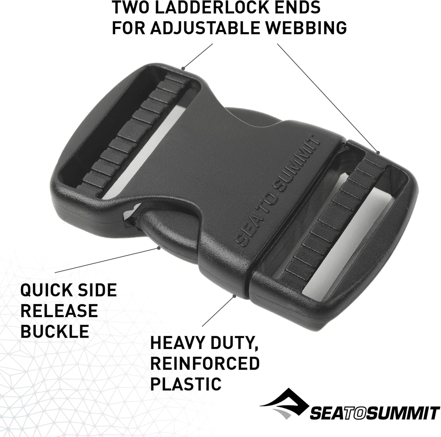 SEA TO SUMMIT Field Buckle-25mm Side Release Accessories, Adult Unisex, Black (Black), One Size - Image 4