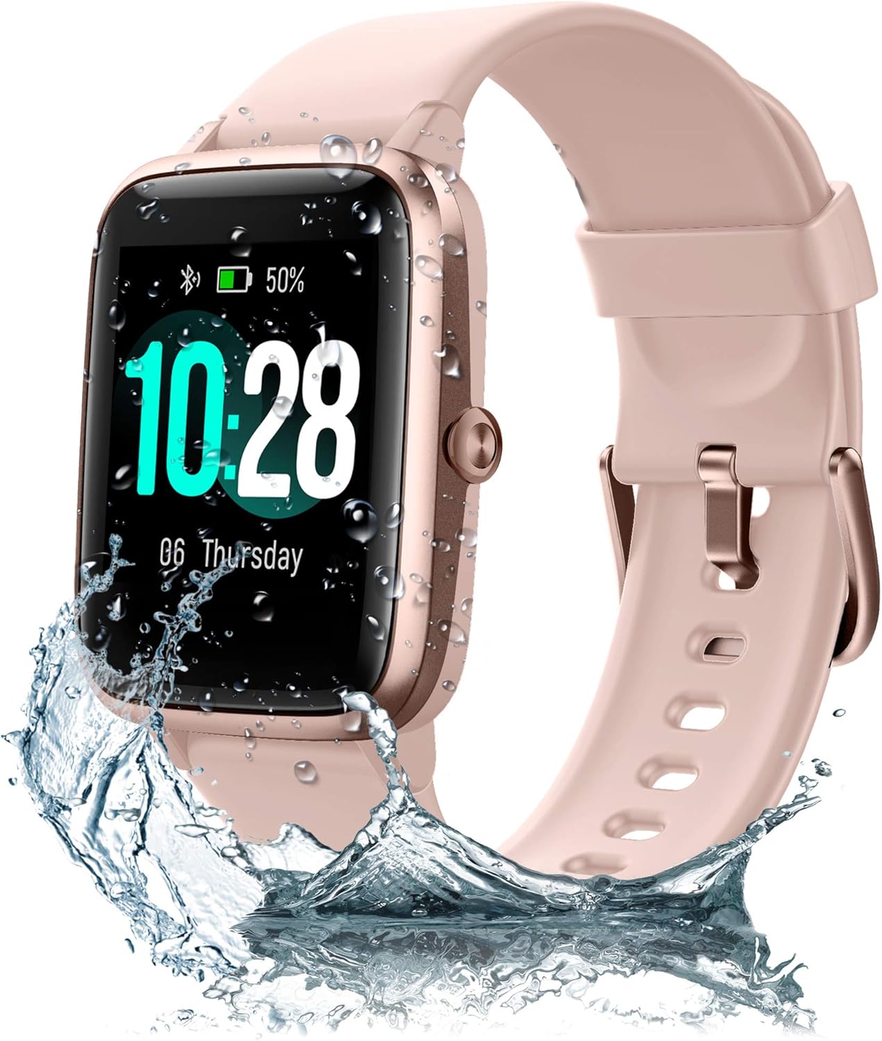 JONVOH Smart Watch Fitness Tracker for Men Women Smartwatch Digital Heart Rate Monitor, Bluetooth IP68 waterproof