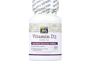 365 Everyday Value, Vitamin D3 5000 IU, 120 ct
