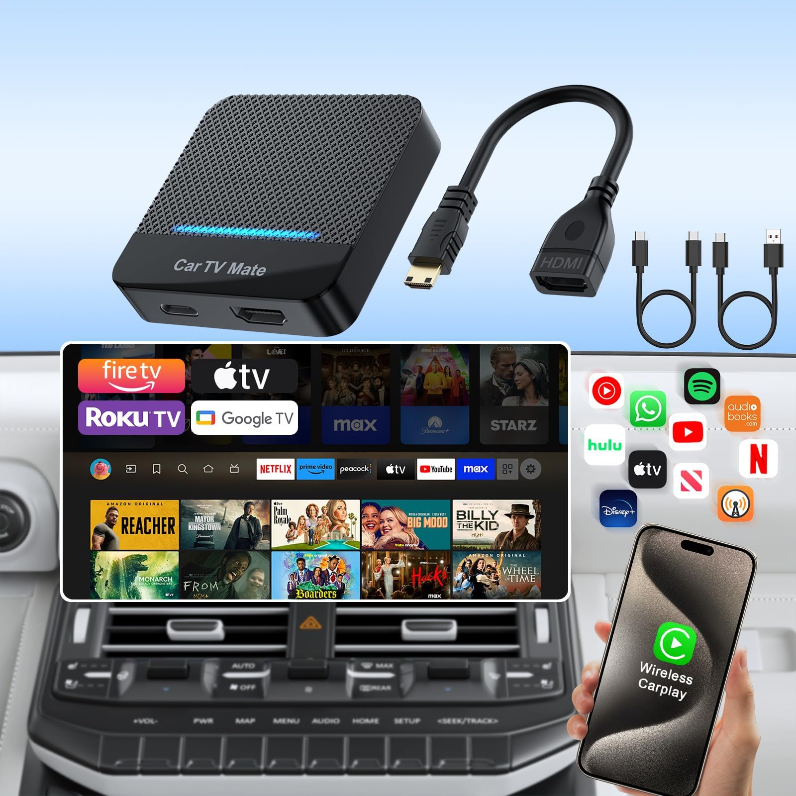 Car TV Mate 2025 Built-in Wireless CarPlay