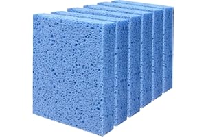 Cellulose Sponges, Large Size 4" x 6" x 1" - Heavy Duty Scrub Kitchen Sponge, Clean Tough Messes Without Scratching Kitchen C