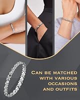 Jeracol Magnetic Bracelet Women Titanium Steel Fish Tail Silver Adjustable 22cm view 3