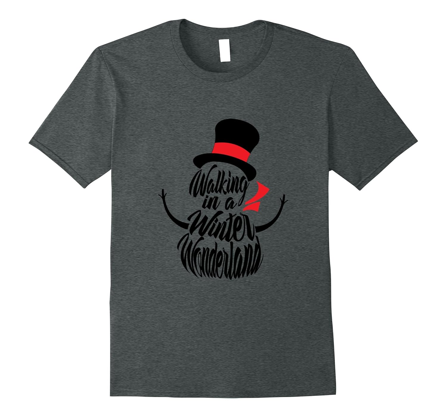 Walking In A Winter Wonderland Christmas Snowman T Shirt-ANZ