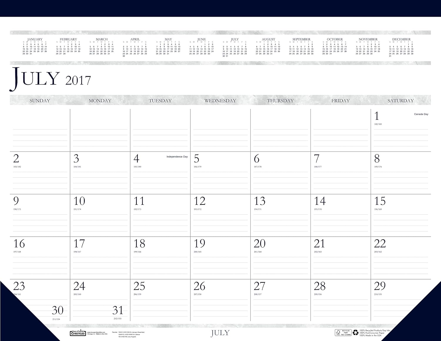 Best school 2017-2018 desk calendar