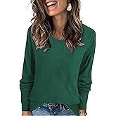 Heymiss Womens Sweaters Long Sleeve Shirts Loose Casual Blouse Lightweight Soft Tunic Tops