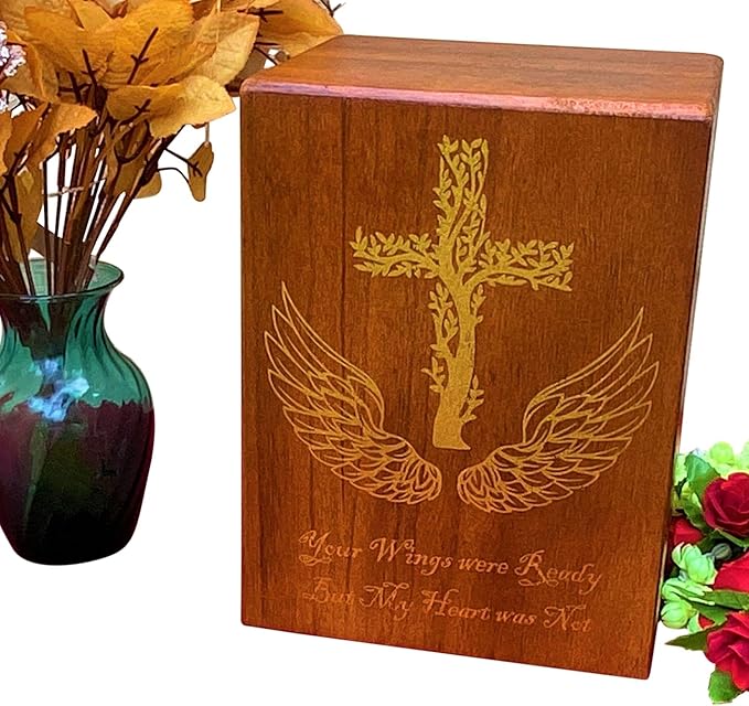 Cremation Urns for Adult Ashes Medium wooden ash urn box