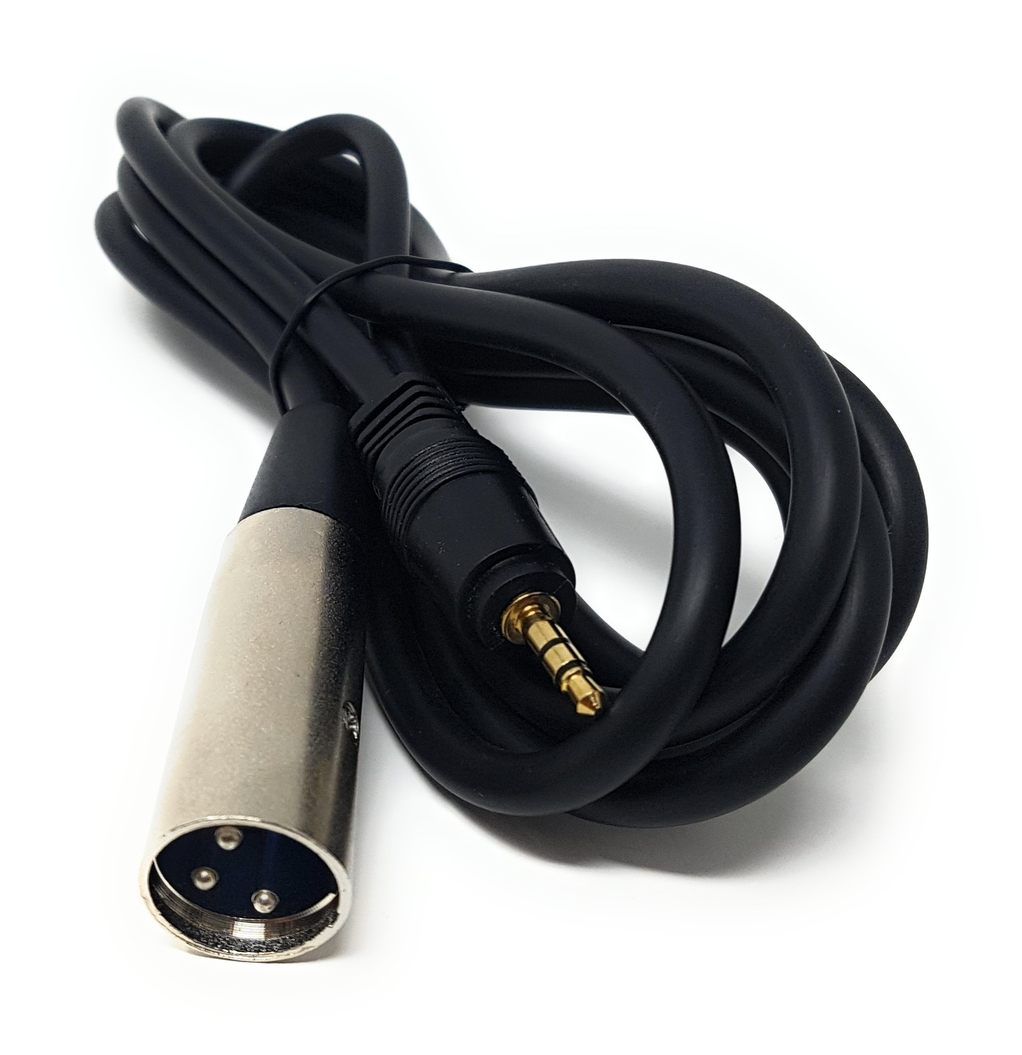 MainCore 2m long 3.5mm Stereo Jack to XLR Male Audio Aux Stereo Cable Lead Cord Converter Extender/Microphone, AMP, Mixer, PC..etc (Available in 1m, 2m, 6m) (2m)