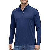 MAGCOMSEN Men's 1/4 Zip Pullover UPF 50+ Long Sleeve Sun Protection Sports Shirts Lightweight Athletic Workout Shirt