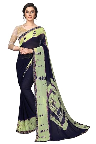 Winza Designer Womens Chiffon Saree With Blouse (BEAUTIFUL)