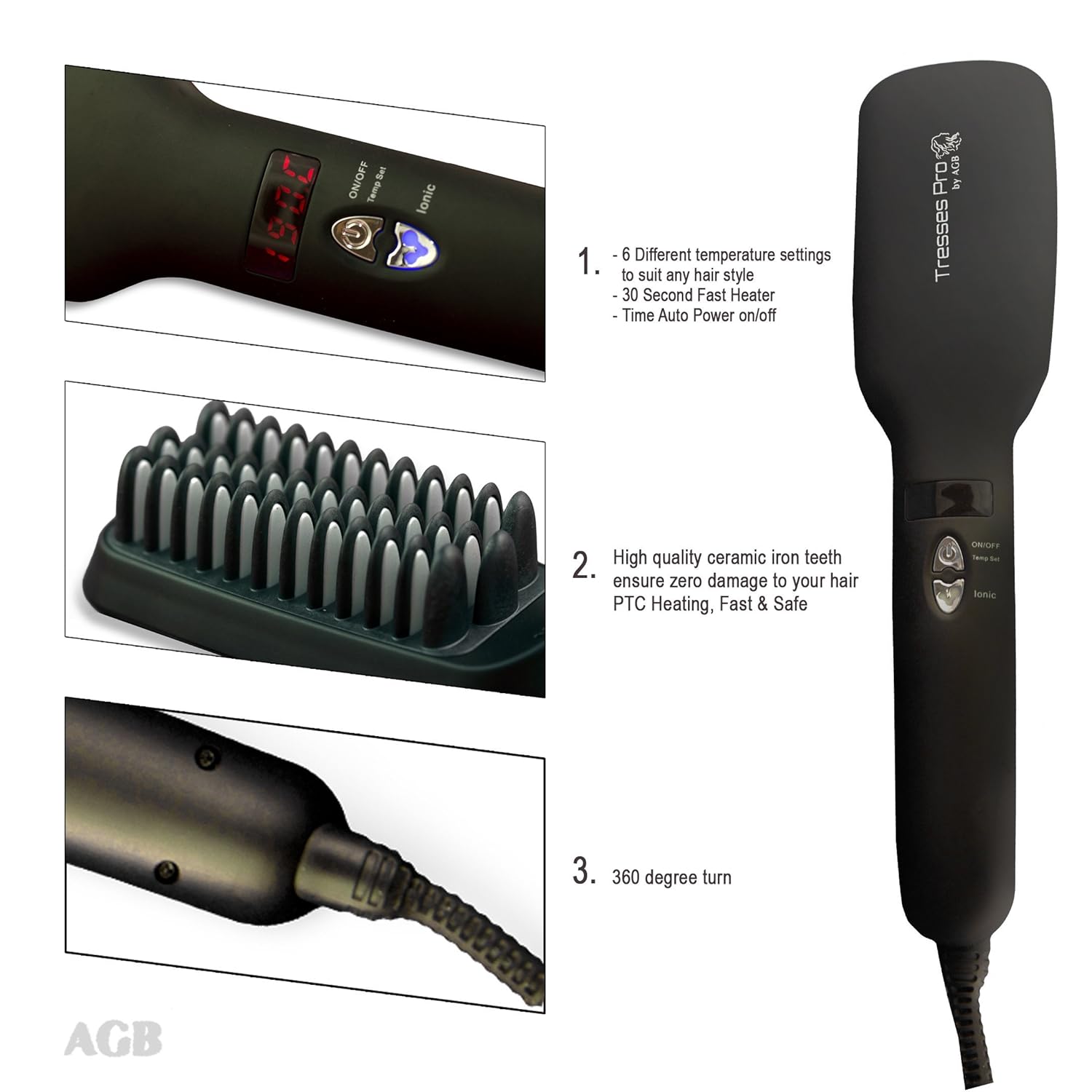 Amazon.com: cepillo para polvo alisador de cabello para ...