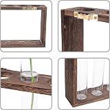 Hyindoor Desktop Glass Planter Propagation Station with Wooden Stand Rack view 2