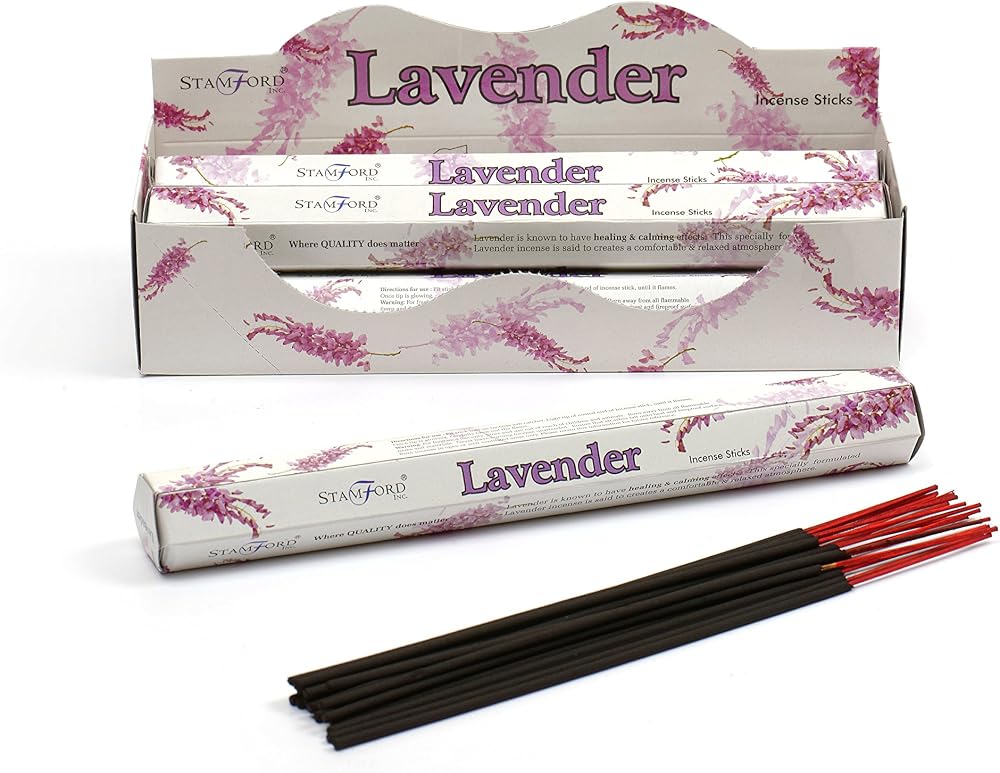 STAMFORD INC. Lavender Incense Sticks 20 Sticks x 6 Packs Premium Quality
