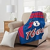 NORTHWEST Philadelphia 76ers NBA Officially Licensed 46″×60″ Microfiber Throw Blanket – All Team Logos & Colors – Cozy Game Day Throw for Fans, Living Room, Couch & Dorm