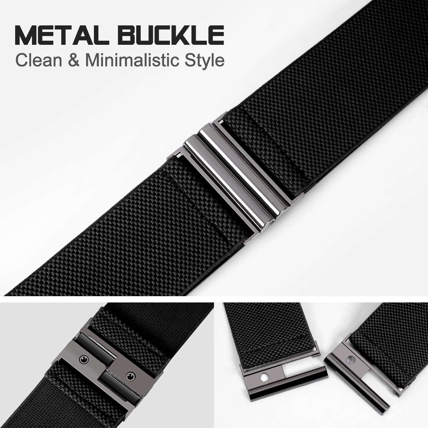 Wide Elastic Stretchy Belts for Women - Trimmer Stretch Waistband Retro Waist Belt Black by Whippy