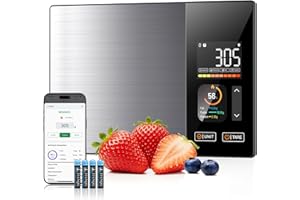 Food Nutrition Scale with Calorie Counter, Kitchen Scale for Weight Loss & Fitness, Dual Display with Nutrition Information, 
