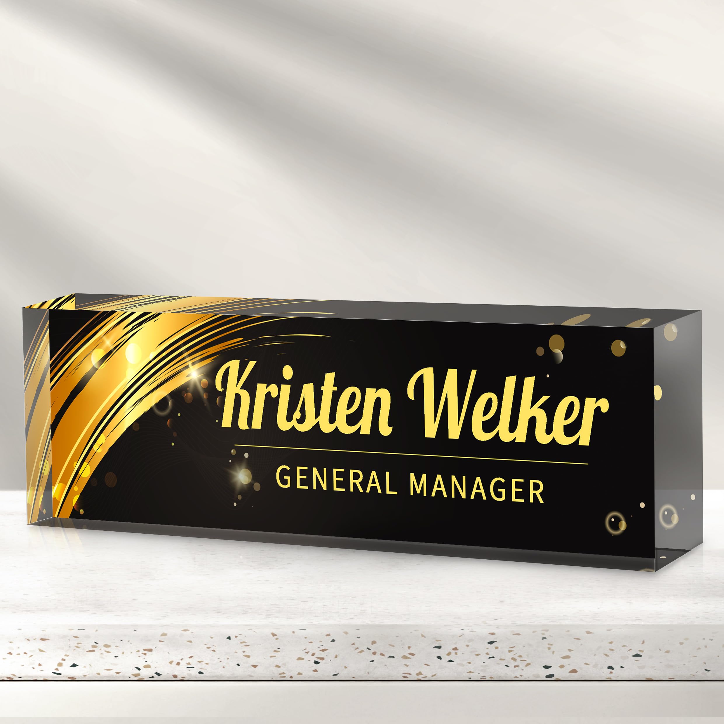 Custom Office Name Plate for Desk - Desk Name Plate