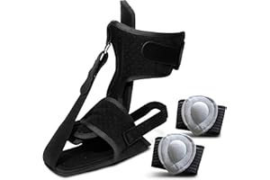 Ballotte Plantar Fasciitis Night Splint, Day & Overnight Cushioned Foot Splint for Heel Pain, Plantar Fasciitis Relief & Better Sleep, Adjustable Planters Facetious Relief Brace for Men & Women (BLK)