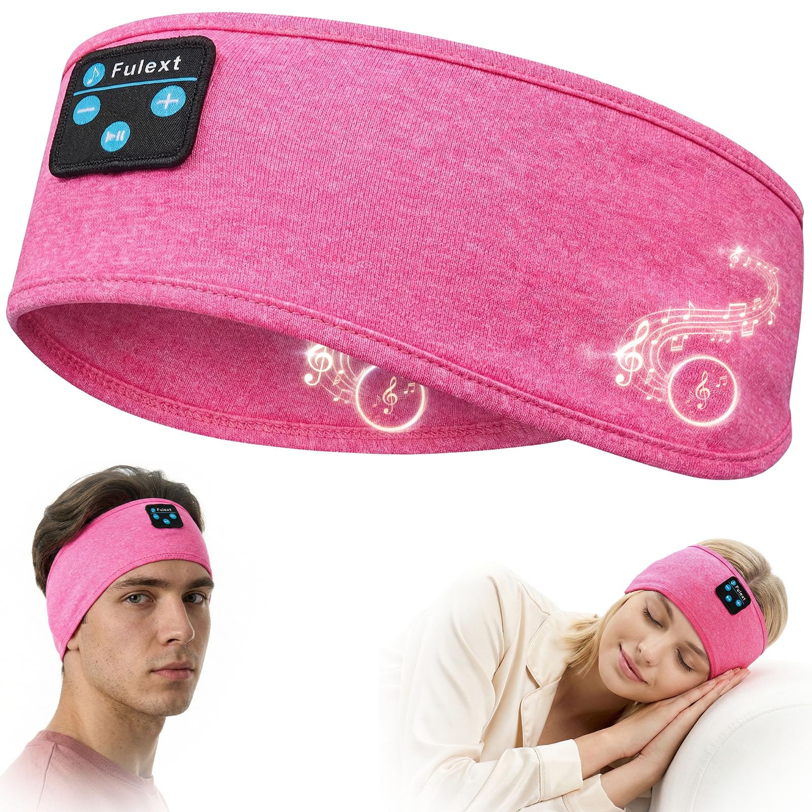 Fulext Sleep Headphones Bluetooth Sleeping Headband, Sleeping Headphones Music Sports Headband, Ultra-Soft Headphones Headband for Side Sleepers, Sleeping Gifts for Men Women