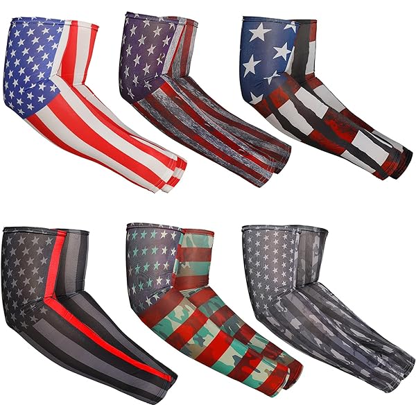Amazon.com: Zimperad American Flag Compression Arm Sleeves