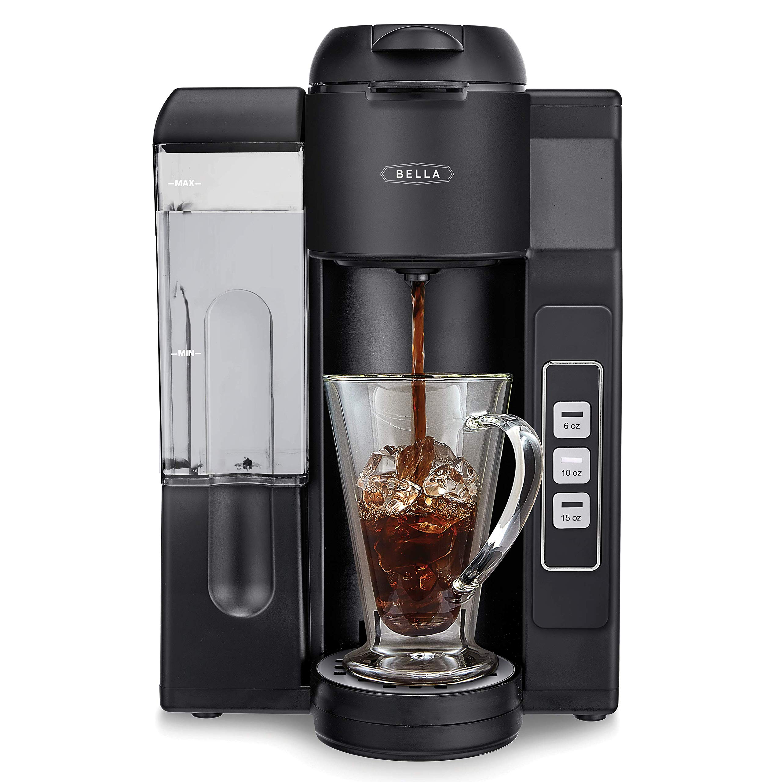 Photo 1 of ***FOR PARTS ONLY/ NON-FUNCTIONAL*** BELLA Single Serve Coffee Maker, Dual Brew, K-cup Compatible - Ground Coffee Brewer with Removable Water Tank & Adjustable Drip Tray, Perfect for Travel Mug