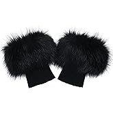 sy soul young Women Faux Fur Leg Warmers Short Furry Fuzzy Boot Cuffs Toppers Girls Winter Knitted foot cuff