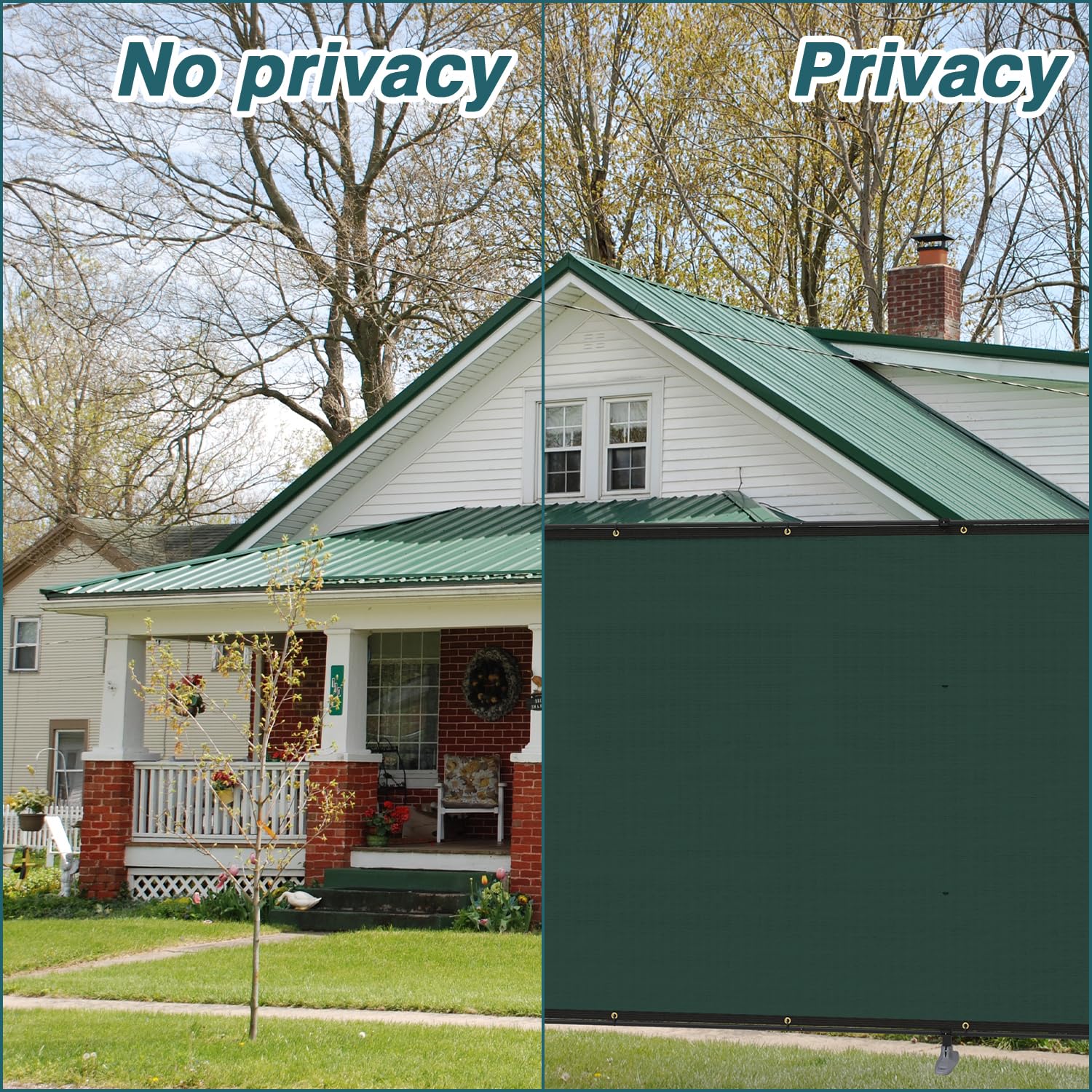 ECOOPTS 5'Hx85'L Privacy Fence Set with Poles and