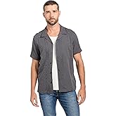 GUESS Mens Eco Short Sleeve Diamond Jacquard Shirt