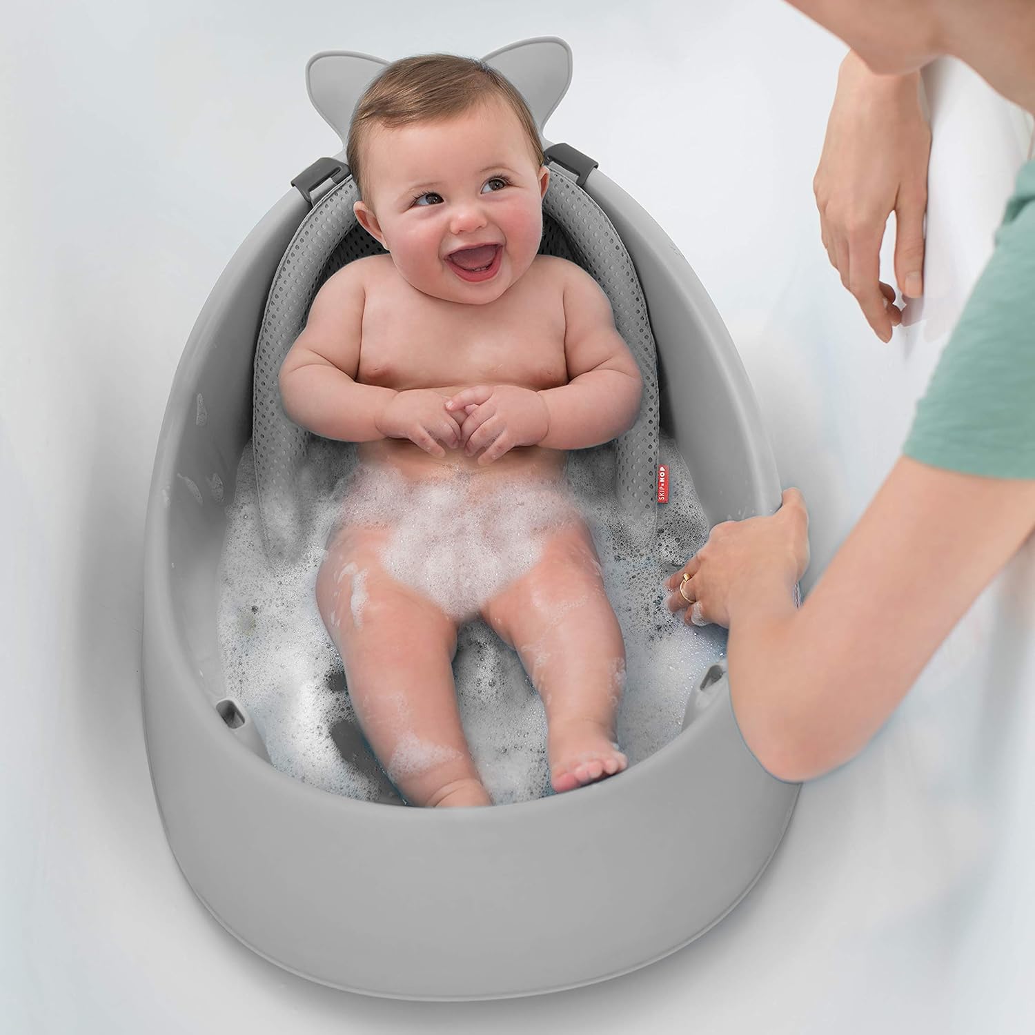 Skip Hop Baby Bath Tub: Moby 3-Stage Smart Sling Tub, Grey : Baby