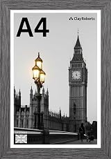 Clay Roberts A4 Dark Grey Photo Frame – Modern Portrait Landscape Wall Frame