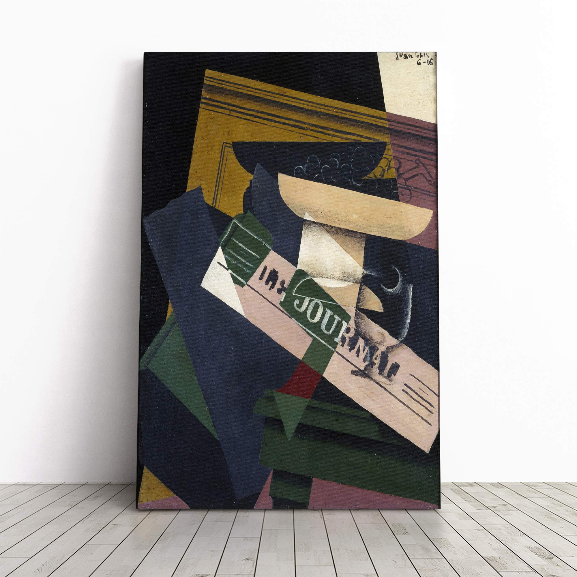 Juan Gris Still Life (9) Canvas Print | Gallery Wrapped 30mm Frame Wall Art | 20x14 inches | Ready to Hang | Modern Still Life Picture | Living Room Bedroom Lounge Office