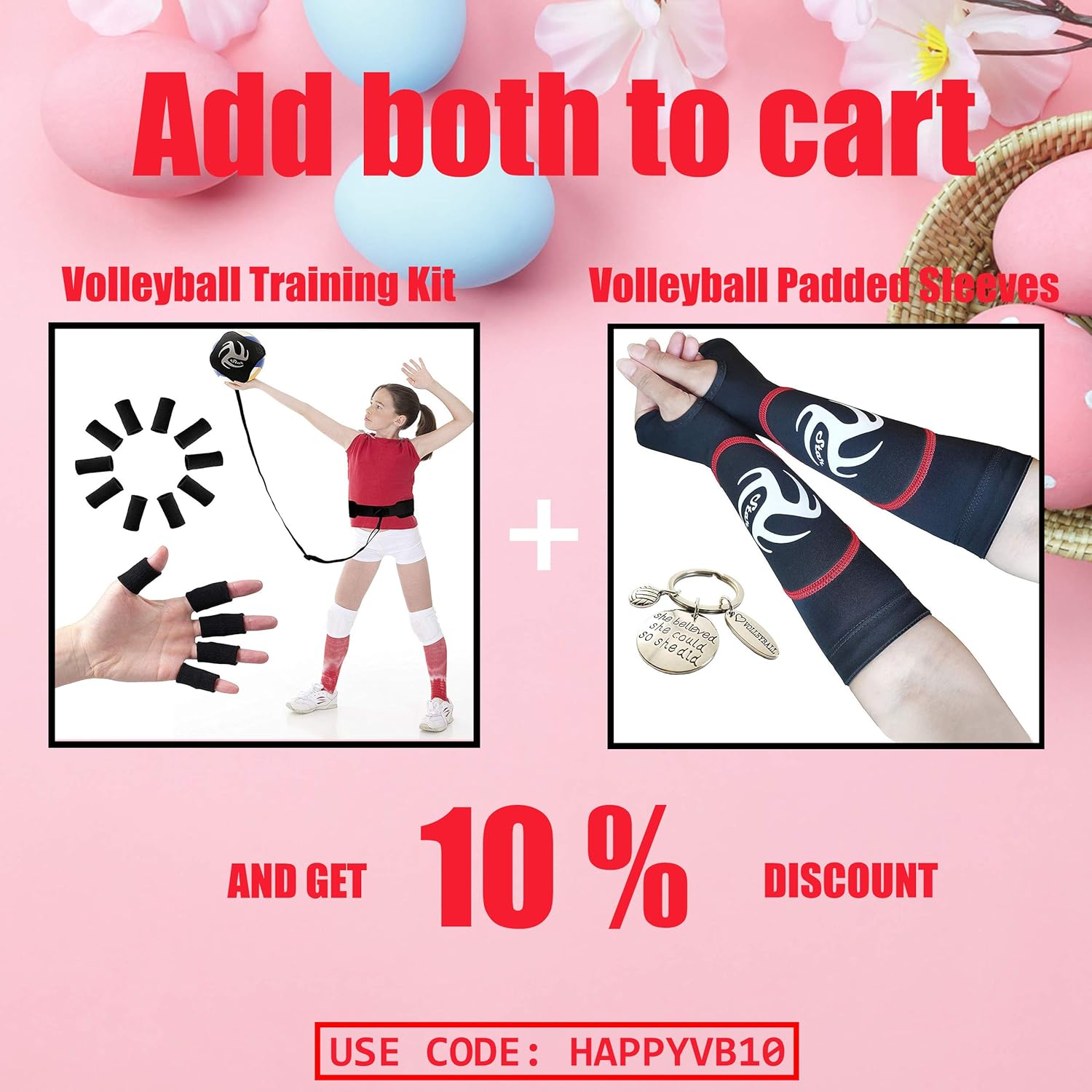 Volleyball Padded Sleeves for Younger Girls and Boys - Passing Forearm Sleeves with Protection Pad (Red Padded Sleeves with Thumbhole, 10) : Sports & Outdoors