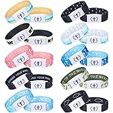Tondiamo 10 Pcs Daily Wearable Bible Bracelet Bible Verse Bracelet with NFC Pastor Inspirational Verse Jewelry Spiritual Energy Quotes Religion Christian Gifts with Box Ribbon