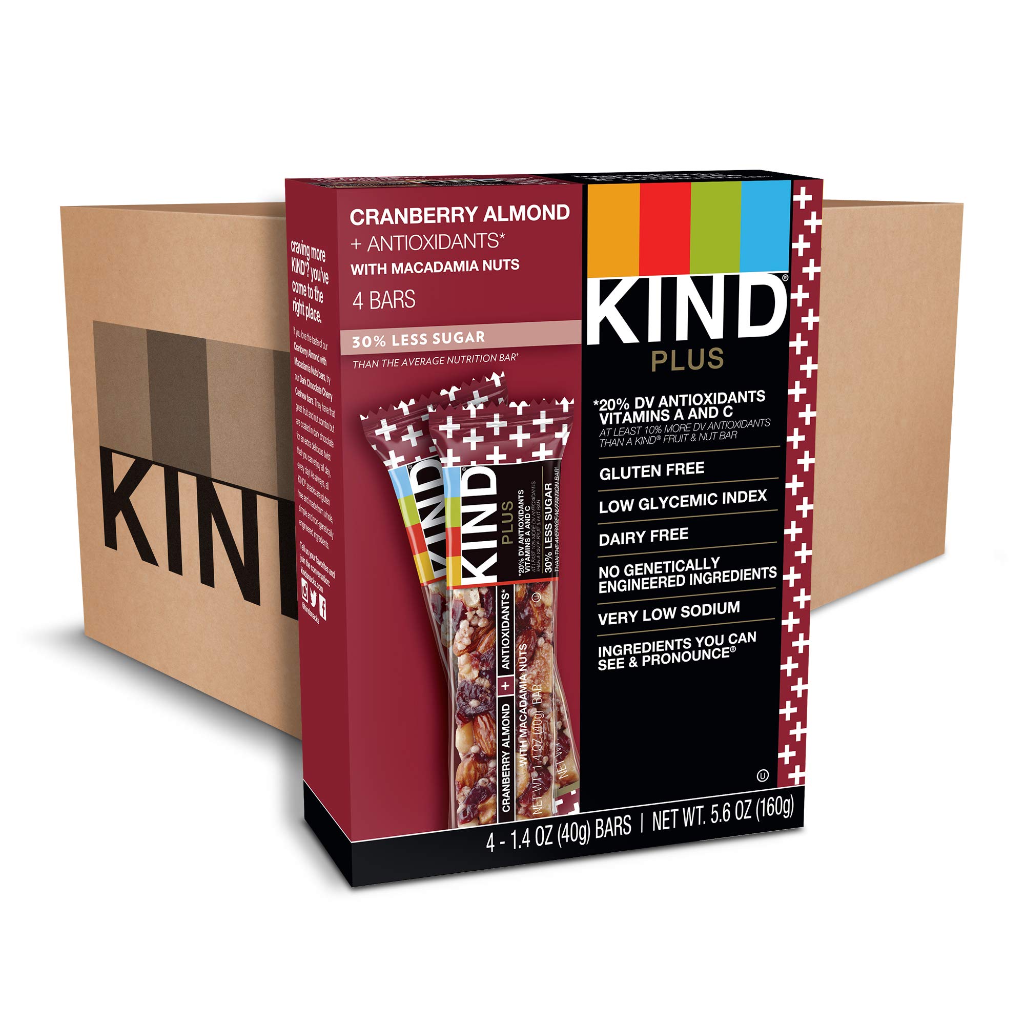 KIND Bars, Almond & Coconut, Gluten Free, Low Sugar, 1.4oz