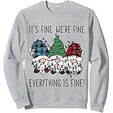 Its Fine Gnome Christmas Lights Sweatshirt