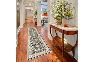 TOPRUUG Washable Runner Rug 2x7 Hallway Non Slip Runner Rugs with Rubber Backing Soft Kitchen Runner Rug Farmhouse Distressed Carpet Runner for Living Room Bedroom Bathroom