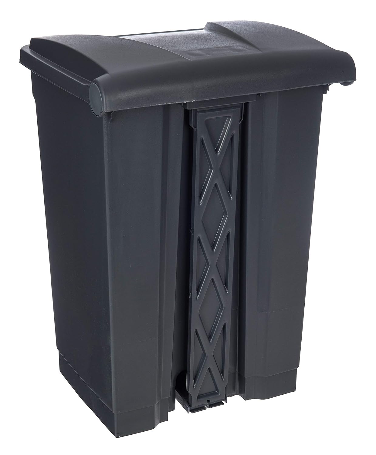 Premium Plastic Pedal Bin Recycling Dustbin Garbage Trash Can With Lid, Grey - Image 5