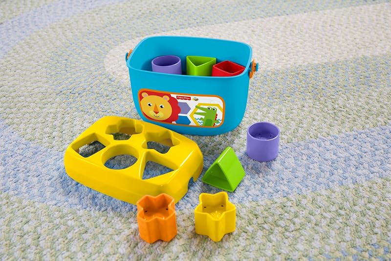 - Blocchi Assortiti, 10 blocchi colorati e con le formine da impilare e inserire nel secchiello, per lo sviluppo delle capacità motorie, giocattolo per bambini, 6+ mesi, FFC84