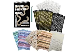PRSTINCOL 2370 Pcs Word Stickers for Journaling,40 Sheets Quote Stickers Gold Foil Small Talk Stickers for Junk Journal Craft,Scrapbooking Supplies for Bullet Journal Scrapbooking DIY Craft Card Making