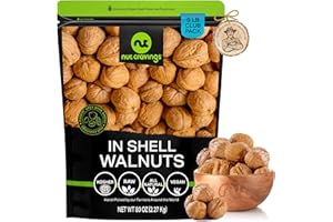 NUT CRAVINGS - Raw Walnuts In Shell, Whole, (80oz - 5 LB) Packed Fresh in Resealable Bag - Nut Snack - Food Assortments Ideal for Trail Mixed Nuts
