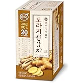 SEMPIO Bellflower & Ginger Tea – 100% Korean Ingredients, Herbal Blend for Sore Throat Relief, Sugar-Free, Caffeine-Free, Calming, Relaxing, Aromatic and Fresh (20 Tea Bags, Pack of 1)