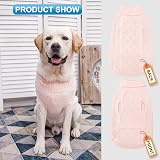 Mihachi Turtleneck Dog Sweater Winter Coat Cable Knit Leash Hole Assorted Colors view 3