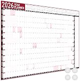 Giftinghouse 2026 Wall Planner A1 Laminated Full Year UK Mount Stickers view 1