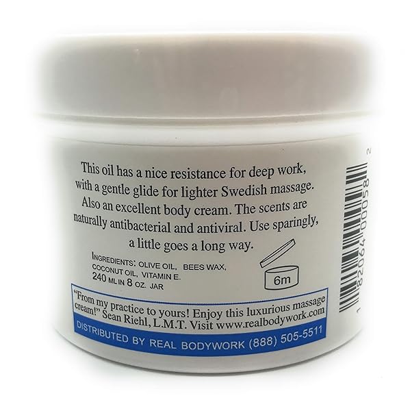 SANTA BARBARA MASSAGE MASSAGE CREAM UNSCENTED, 8 OZ