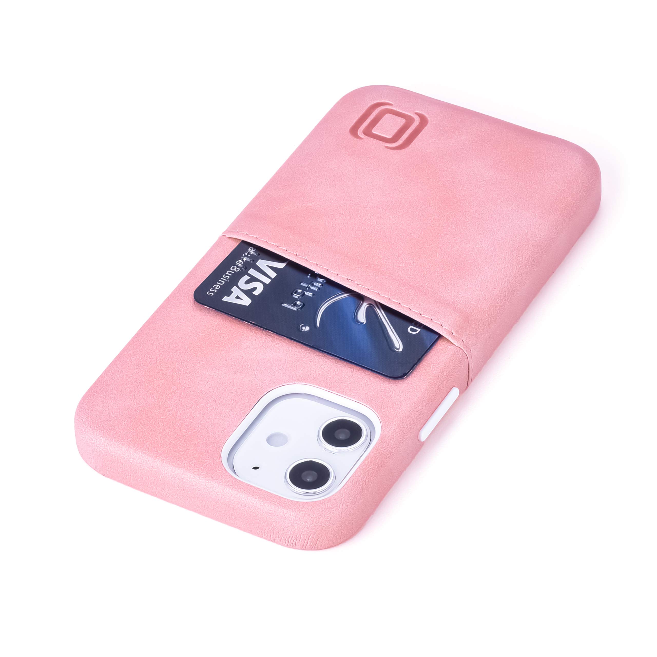 Dockem Wallet Case for iPhone 12 mini: Built-in Metal Plate for Magnetic Mounting & 1 Credit Card Holder: 5.4" Exec M2, Smooth Synthetic Leather (Pink) โ image 1