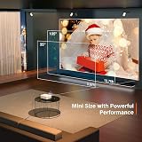 VOPLLS Mini Projector 1080P Full HD 14000L Portable Outdoor Home Theater 35-210" view 4
