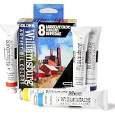 Williamsburg Artist Oil Colors, Landscape Colors Set, 8 Colors | An ideal outdoor palette including eight tubes of artist grade oil paints. 7 x 22 ml Tubes, 1 x 37 ml Tube.