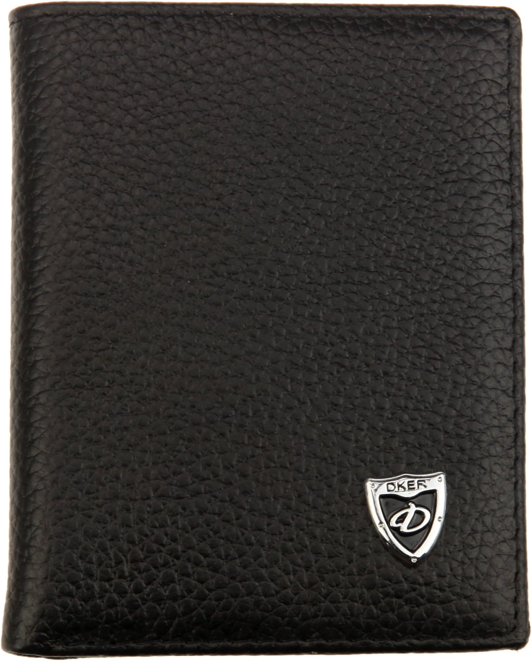 DKER Genuine Leather Money Clip Super Thin Slim Cash Strap Mini Wallet
