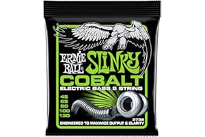 Ernie Ball Cobalt 5-String Regular Slinky Bass Strings, 45-130
