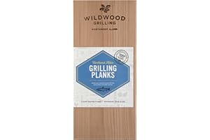 Wildwood Grilling 2-Pack PREMIUM Grade 5" x 11" Alder Grilling Planks - Adds Delicate, Earthy Flavor to Food - USA-Made & Sourced - 100% Natural Product for Fish, Seafood, Veggies & Fruit
