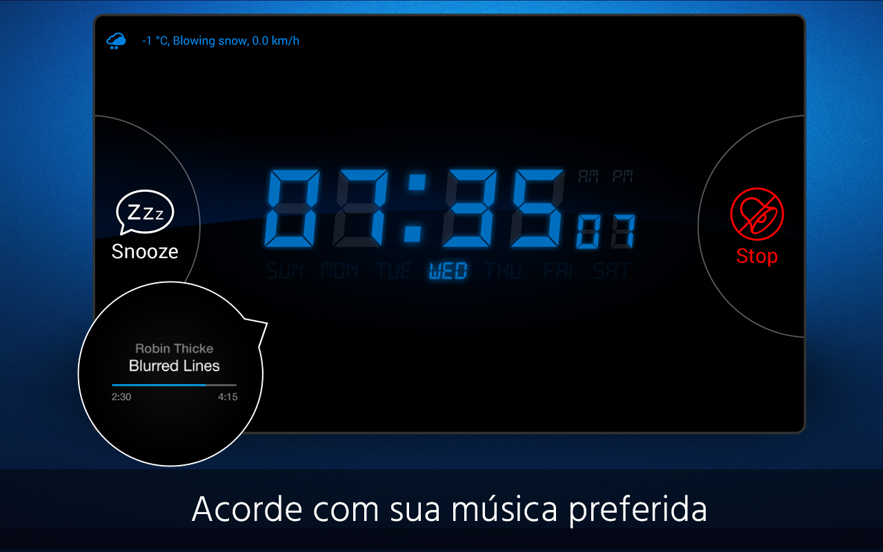 instalar um despertador